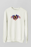 ABD Beyaz Unisex Sweatshirt