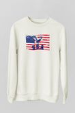 ABD Beyaz Unisex Sweatshirt