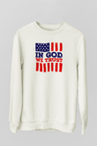 ABD Beyaz Unisex Sweatshirt