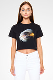 ABD Siyah Crop Top Tişört
