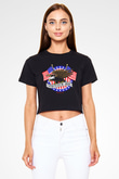 ABD Siyah Crop Top Tişört