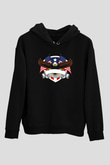ABD Siyah Unisex Hoodie