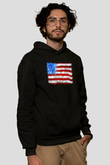 ABD Siyah Unisex Hoodie