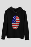 ABD Siyah Unisex Hoodie