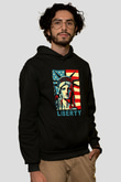 ABD Siyah Unisex Hoodie