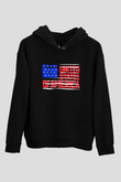 ABD Siyah Unisex Hoodie