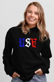 ABD Siyah Unisex Hoodie