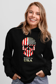 ABD Siyah Unisex Hoodie