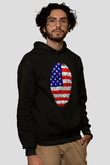 ABD Siyah Unisex Hoodie