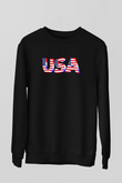 ABD Siyah Unisex Sweatshirt