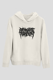 Abomindable Patrudity Baskılı Beyaz Unisex Kapüşonlu Sweatshirt