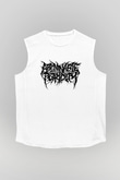Abomindable Patrudity Baskılı Beyaz Unisex Kolsuz Tişört - Tshirt