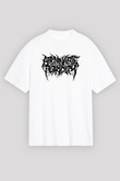 Abomindable Patrudity Baskılı Beyaz Unisex Oversize Tişört - Tshirt