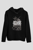 Abomindable Patrudity Baskılı Unisex Siyah Kapüşonlu Sweatshirt