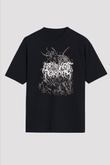 Abomindable Patrudity Baskılı Unisex Siyah Oversize Tişört - Tshirt