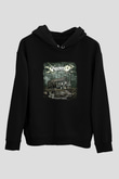Aborted Baskılı Unisex Siyah Hoodie