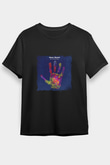 Above and Beyond Baskılı Unisex Siyah Tişört