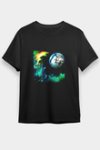 Above and Beyond Baskılı Unisex Siyah Tişört