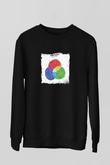 Above and Beyond Baskılı Unisex Siyah Sweatshirt