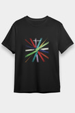 Above and Beyond Baskılı Unisex Siyah Tişört