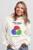Above and Beyond Beyaz Unisex Kapşonlu Sweatshirt