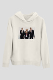 Above and Beyond Beyaz Unisex Kapüşonlu Sweatshirt