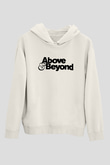 Above and Beyond Beyaz Unisex Kapüşonlu Sweatshirt