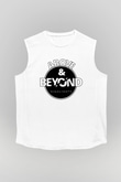 Above and Beyond Beyaz Unisex Kolsuz Tişört