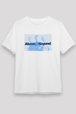 Above and Beyond Beyaz Unisex Tişört T-Shirt - TişörtFabrikası
