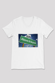 Above and Beyond Beyaz Unisex V Yaka Tişört T-Shirt