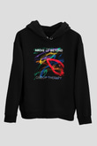 Above and Beyond Siyah Unisex Kapüşonlu Sweatshirt