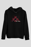 Above and Beyond Siyah Unisex Kapüşonlu Sweatshirt