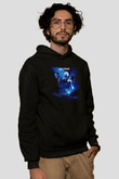 Above and Beyond Siyah Unisex Kapüşonlu Sweatshirt