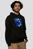 Above and Beyond Siyah Unisex Kapüşonlu Sweatshirt