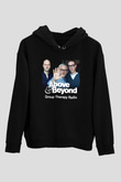 Above and Beyond Siyah Unisex Kapüşonlu Sweatshirt