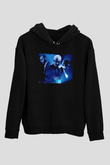 Above and Beyond Siyah Unisex Kapüşonlu Sweatshirt