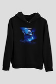 Above and Beyond Siyah Unisex Kapüşonlu Sweatshirt