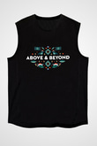 Above and Beyond Siyah Unisex Kolsuz Tişört