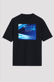 Above and Beyond Siyah Unisex Oversize Tişört T-Shirt