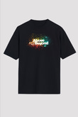Above and Beyond Siyah Unisex Oversize Tişört T-Shirt