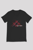 Above and Beyond Siyah Unisex V Yaka Tişört