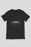 Above and Beyond Siyah Unisex V Yaka Tişört