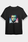 Abraham Lincoln Baskılı Unisex Siyah Tişört