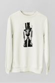 Abraham Lincoln Beyaz Unisex Sweatshirt