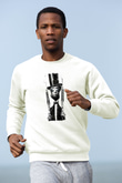 Abraham Lincoln Beyaz Unisex Sweatshirt
