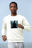 Abraham Lincoln Unisex Baskılı Beyaz Sweatshirt