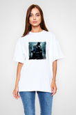 Abraham Lincoln Unisex Baskılı Beyaz Tişört