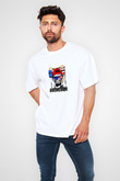 Abraham Lincoln Unisex Baskılı Beyaz Tişört