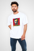 Abraham Lincoln Unisex Baskılı Beyaz Tişört