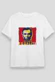 Abraham Lincoln Unisex Baskılı Beyaz Tişört